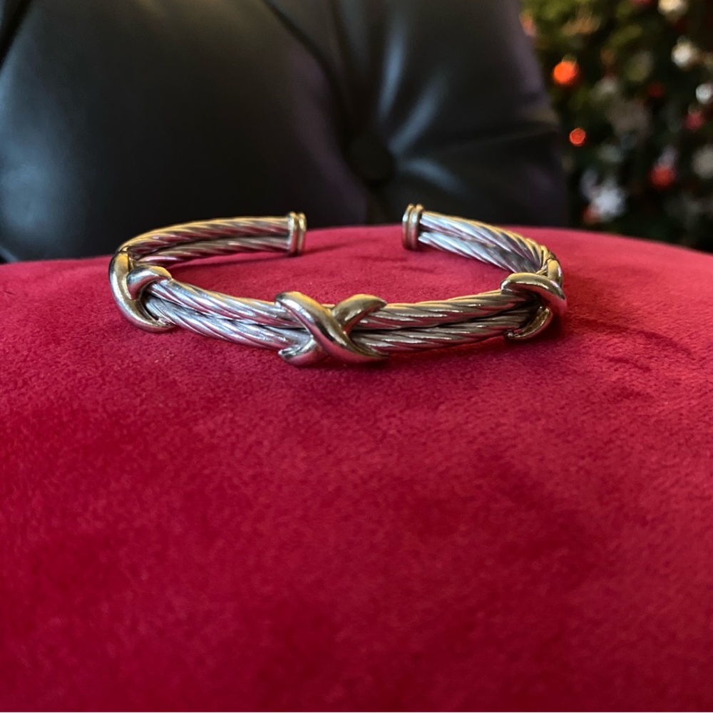 Silver Twisted Cable Bracelet, Cuff